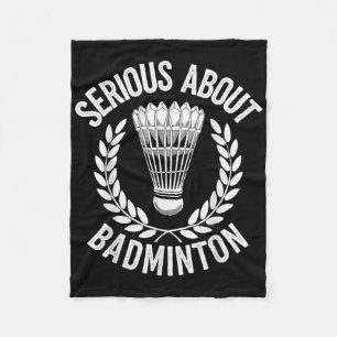 Cobertor De Velo Sério Sobre Badminton Engraçado Jogador De Badmint