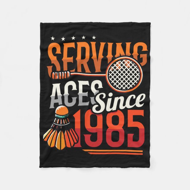 Cobertor De Velo Servindo Aces Desde 1985 Badminton Nasceu 40º (Frente)
