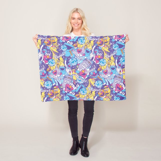 Cobertor De Velo Sesame Street | Groovy Dance Pattern (In Situ)