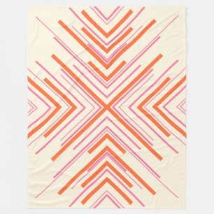 Cobertor De Velo Setas a rosa, laranja e creme