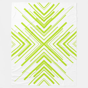 Cobertor De Velo Setas em Verde limão e Branco