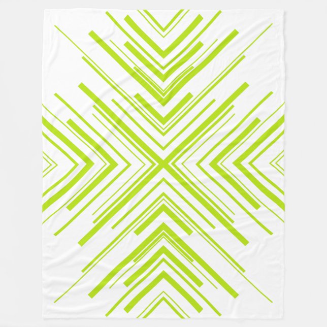 Cobertor De Velo Setas em Verde limão e Branco (Frente)