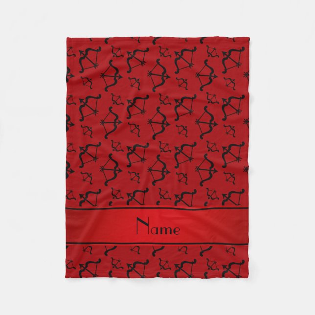 Cobertor De Velo Setas para arcos vermelhos de nome personalizado (Frente)