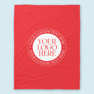 Cobertor De Velo Seu logotipo ou outra imagem   Natal Vermelho e Br
