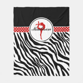 Cobertor De Velo Seu nome é Zebra Print Gymntics com detalhes verme
