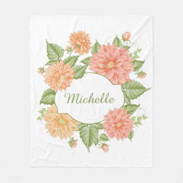 Cobertor De Velo Seu nome em uma manta de escada de flower Frame