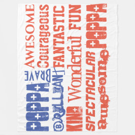 Cobertor De Velo Seu nome personalizado incrível Red White Blue USA