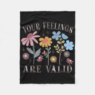 Cobertor De Velo Seus Sentimentos São Válidos Floral Boho Saúde Men
