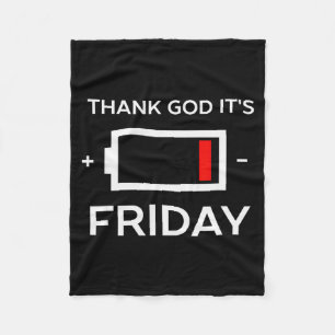 Cobertor De Velo Sexta-feira engraçada Tgif bateria baixa
