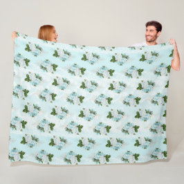 Cobertor De Velo Shabby Floral Aqua Series Design 1