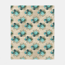 Cobertor De Velo Shabby Floral Aqua Series Design 3