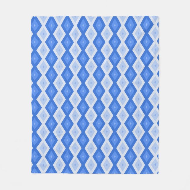 Cobertor De Velo Shades of blue diamond pattern (Frente)