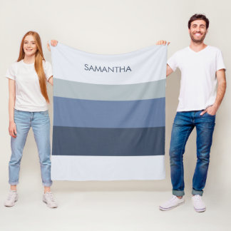 Cobertor De Velo Shades of Modern Color Blocks Stripes Personalize