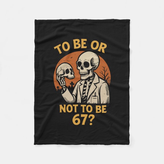Cobertor De Velo Shakespeare 67 Meme Funny Skeleton Nerd Halloween  (Frente)