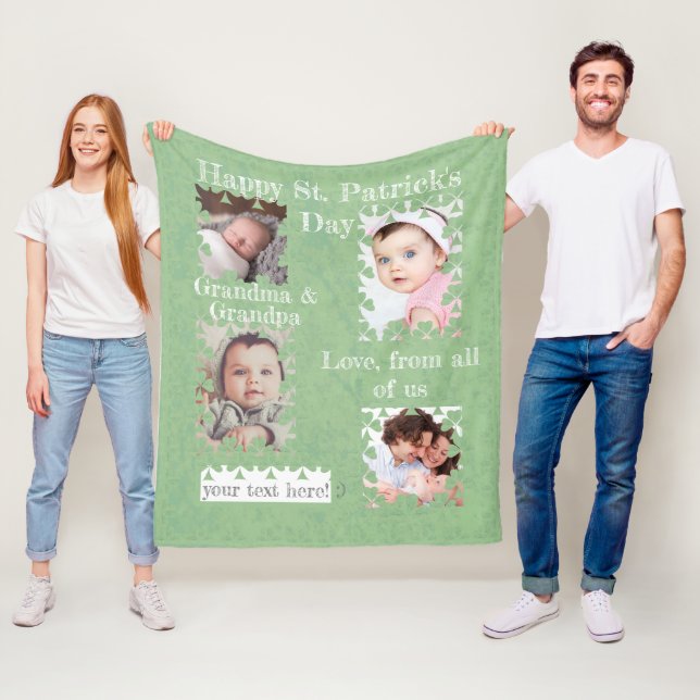 Cobertor De Velo Shamrock Foto Deliciosa Frames Fleece Blanket (In Situ)