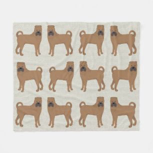 Cobertor De Velo Shar-Pei Fleece Blanket
