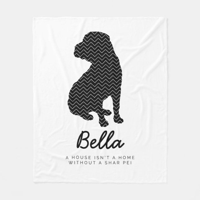Cobertor De Velo Shar Pei personalizado (Frente)