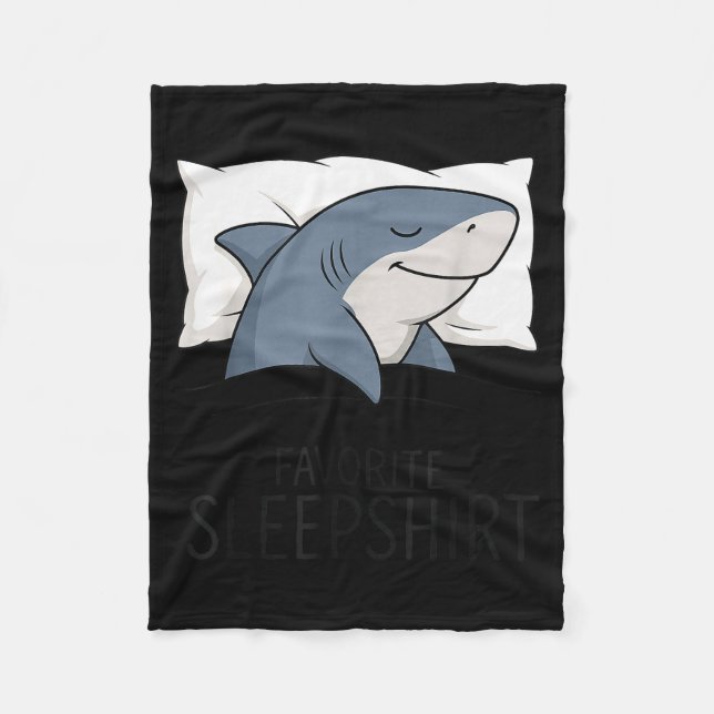 Cobertor De Velo Shark Favorite Sleepshirt Sleeng Pajamas Boys Girl (Frente)