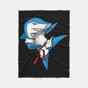 Cobertor De Velo Shark Karate Martial Arts Kickboxing Jiu-jitsu Tae