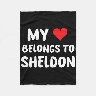Cobertor De Velo Sheldon - Meu Coração Pertence a Sheldon - Amor