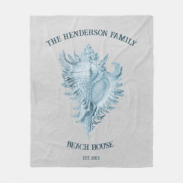 Cobertor De Velo Shell Blue Conch