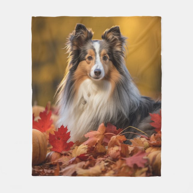 Cobertor De Velo Sheltie Autumn (Frente)