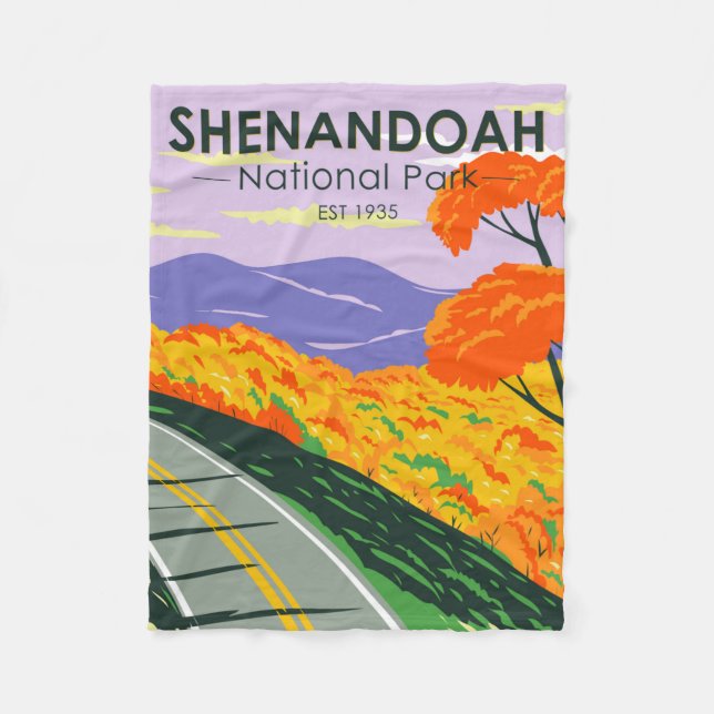 Cobertor De Velo Shenandoah National Park Skyline Drive Virginia (Frente)