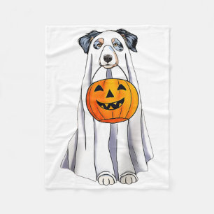 Cobertor De Velo Shepherd Australiano Halloween Engraçado Fantasma