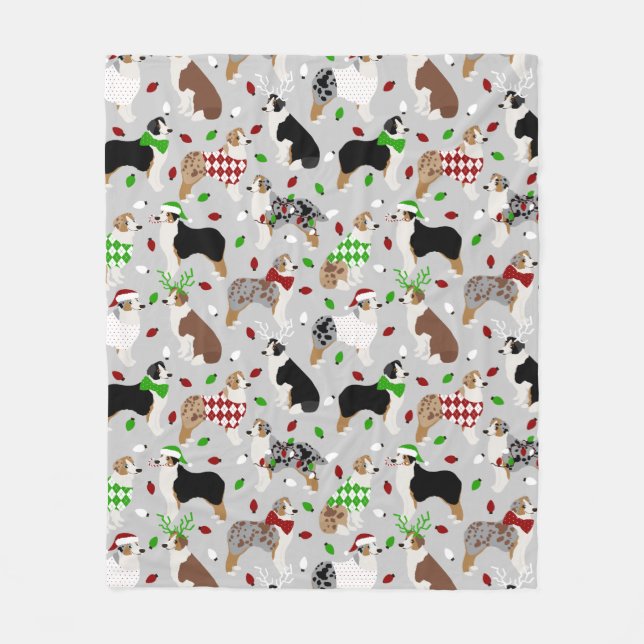 Cobertor De Velo Shepherd Fleece Blanket da Austrália de Natal (Frente)