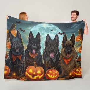 Cobertor De Velo Shepherd Halloween Spooky belga