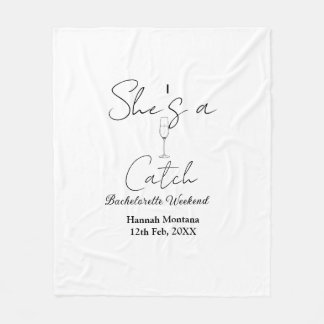 Cobertor De Velo She's a catch champagne bottle bachelorette weeken