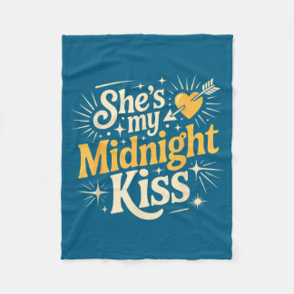 Cobertor De Velo She's My Midnight Kiss Saying Romantic Couple New 