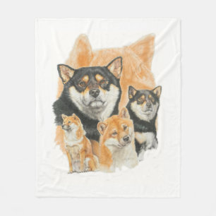 Cobertor De Velo Shiba Inu e imagem de fantasma