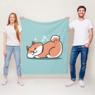 Cobertor De Velo Shiba Inu Relaxa Arte: Apenas uma Shiba Mentira Ba