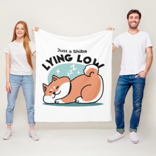 Cobertor De Velo Shiba Inu Relaxa Arte: Apenas uma Shiba Mentira Ba