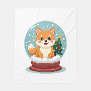 Cobertor De Velo Shiba Snow Globe