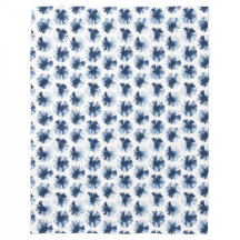 Shibori Tie Dye Fleece Blanket de Azul