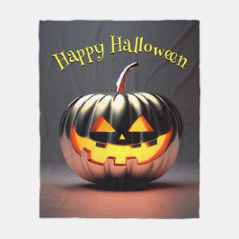 Cobertor De Velo Shiny Pumpkin Halloween
