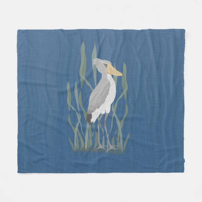 Cobertor De Velo Shoebill Stork Fleece Blanket (Frente (Horizontal))