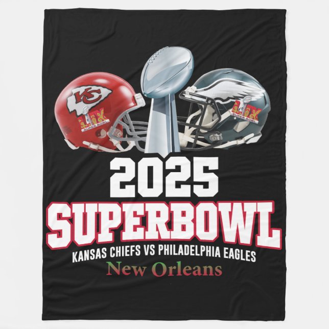 Cobertor De Velo Showdown da Super Bowl 2025 (Frente)
