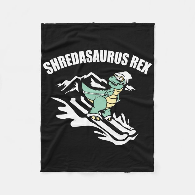 Cobertor De Velo Shredasaurus Rex Esqui Dinossauro Crianças Esqui D (Frente)