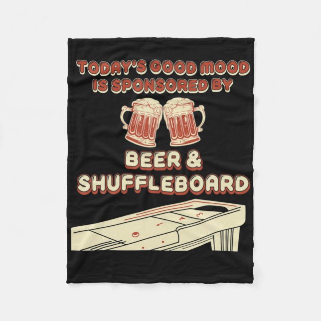 Cobertor De Velo Shuffleboard Player Beer  (Frente)