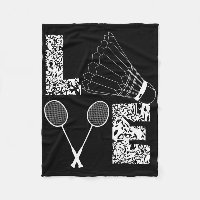 Cobertor De Velo Shuttle Love Badminton Lover Racquet Smashs (Frente)