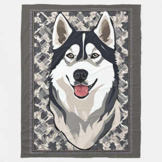 Cobertor De Velo Siberian Husky Blanket