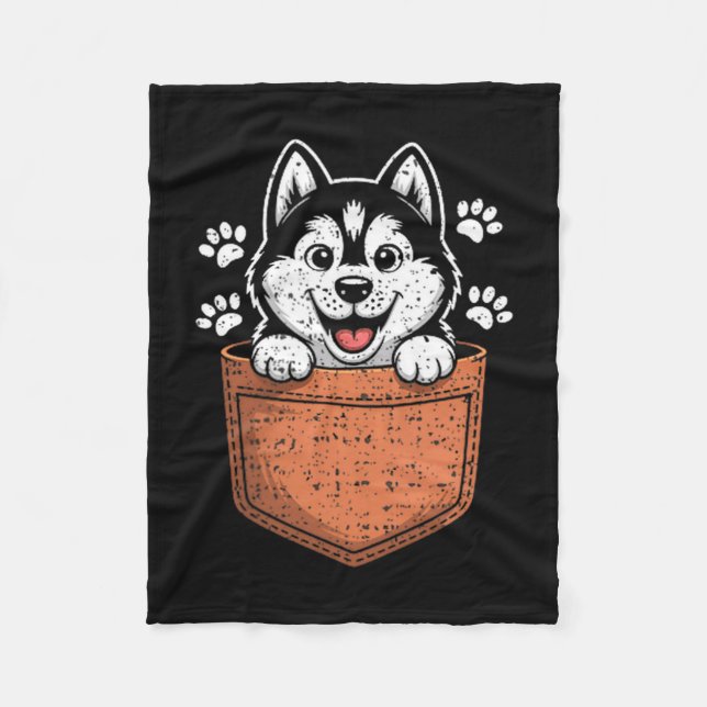 Cobertor De Velo Siberian Husky In Your Front Cket  (Frente)