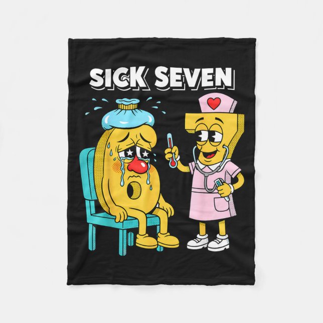 Cobertor De Velo Sick Seven Meme Six Seven Sick 7 Funny Nurse Women (Frente)