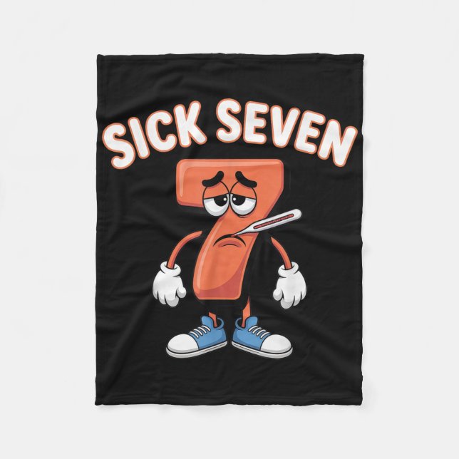 Cobertor De Velo Sick Seven Meme Tee Six Seven Fun Wordplay _6  (Frente)