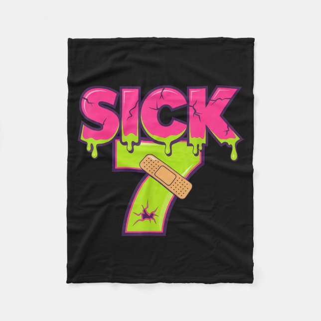 Cobertor De Velo Sick Seven Meme Tee Six Seven Fun Wordplay Drip  (Frente)