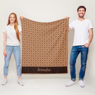 Cobertor De Velo Sienna e Brown Modern Pattern Design Personalizar