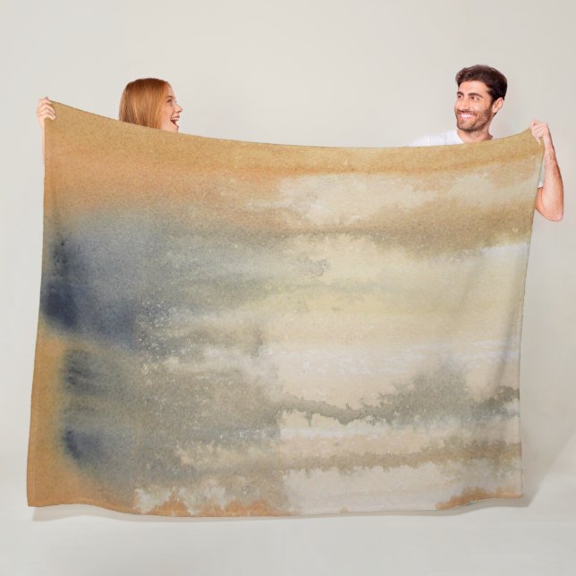 Cobertor De Velo Sienna Wilds Watercolor Abstrato (In Situ)